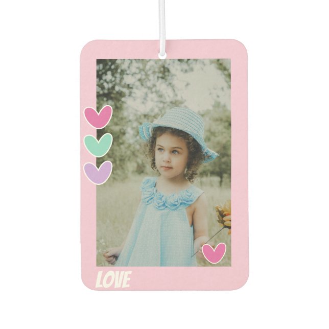 Personalized 2 Photo And 2 Name Air Freshener (Front)
