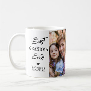 Personalized 2 Photo Best Grandma Coffee Mug