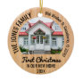 Personalized 2 Photo Christmas First Home 2021 Ceramic Ornament