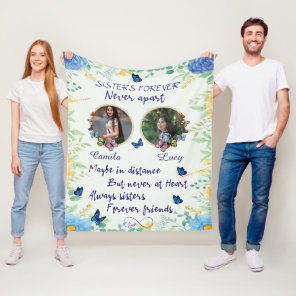 Personalized 2 Photo Collage Christmas gift sister Fleece Blanket Personalized 2 Photo Collage Christmas gift sister Fleece Blanket