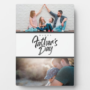 Personalized 2 Photo Collage Father's Day gift Plaque