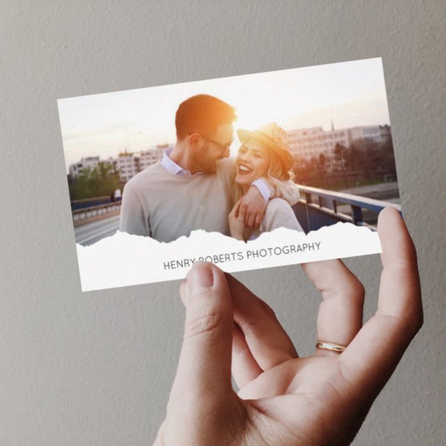 Personalized 2 Photo Elegant Photographer Business Card (Creator Uploaded)