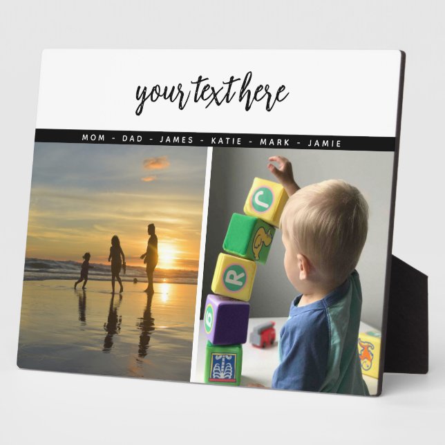 Personalized 2 Photo Family Love Memories  Plaque (Side)
