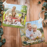 Personalized 2 Photo Family Pet Kids Modern  Keychain<br><div class="desc">Keep your cherished memories close with our Double-Sided Photo Keychain, a perfect blend of simplicity and modern elegance. This delightful accessory is designed to showcase two of your favorite photos, making it an ideal keepsake for displaying beloved family moments, adorable snapshots of kids, or charming pictures of pets. Dual-Photo Display:...</div>