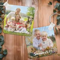 Personalized 2 Photo Family Pet Kids Modern