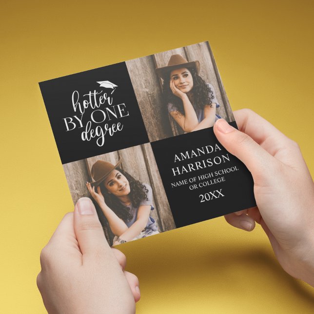 Personalized 2 Photo Graduation  Announcement (Creator Uploaded)