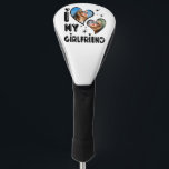 Personalized 2 Photo I Love My Girlfriend  Golf Head Cover<br><div class="desc">I Love My Girlfriend Heart Personalized 2 Photo</div>