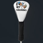 Personalized 2 Photo I Love My Girlfriend  Golf Head Cover<br><div class="desc">I Love My Girlfriend Heart Personalized 2 Photo</div>