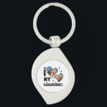 Personalized 2 Photo I Love My Girlfriend  Keychain<br><div class="desc">I Love My Girlfriend Heart Personalized 2 Photo</div>