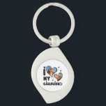 Personalized 2 Photo I Love My Girlfriend  Keychain<br><div class="desc">I Love My Girlfriend Heart Personalized 2 Photo</div>