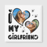 Personalized 2 Photo I Love My Girlfriend  Magnet<br><div class="desc">I Love My Girlfriend Heart Personalized 2 Photo</div>