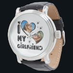 Personalized 2 Photo I Love My Girlfriend  Watch<br><div class="desc">I Love My Girlfriend Heart Personalized 2 Photo</div>