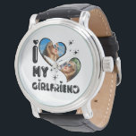 Personalized 2 Photo I Love My Girlfriend  Watch<br><div class="desc">I Love My Girlfriend Heart Personalized 2 Photo</div>