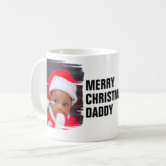Personalized 2 Photo Merry Christmas Coffee Mug (Front Left)