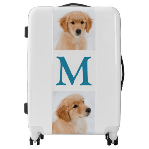 Personalized 2 Photo Monogram Create Your Own Luggage