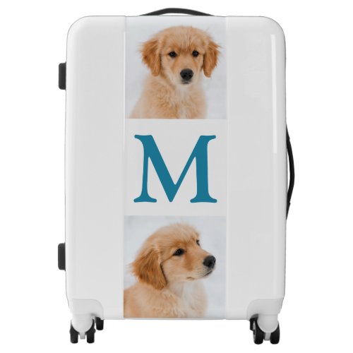 Personalized 2 Photo Monogram Create Your Own Luggage