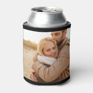 Personalized 2 Photo Template Double Sided Can Coo Cooler