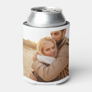 Personalized 2 Photo Template Double Sided Can Coo Cooler