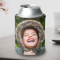 Personalized 2 Photo Template Double Sided Can Cooler