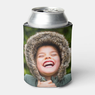 Personalized 2 Photo Template Double Sided Can Cooler