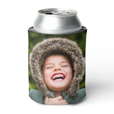 Personalized 2 Photo Template Double Sided Can Cooler