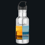 Personalized 2 Photo Water Bottle<br><div class="desc">Personalized 2 Photo Water Bottle
Add 2 of your favorite photos 
Available in 2  sizes & different color water bottles

Sample photo from Pixabay free images.</div>