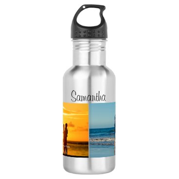 Personalized 2 Photo Water Bottle