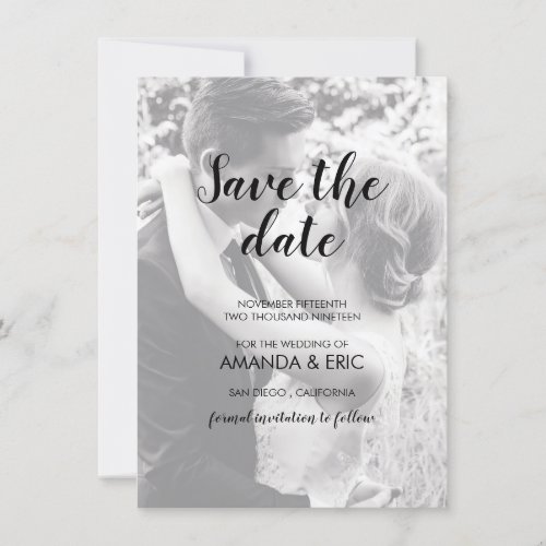 Personalized 2 Photo Wedding Save the Date Card