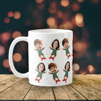 Personalized 2 Photos Face Funny Christmas Elf Kid
