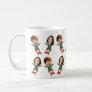 Personalized 2 Photos Face Funny Christmas Elf Kid Coffee Mug