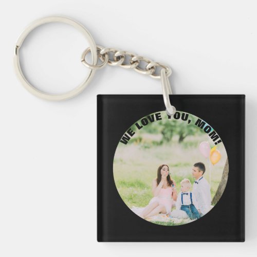 Personalized 2 Photos  For Mom on Mothers Day Keychain