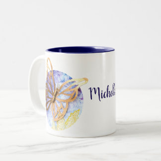 Personalized 2-tones Mug with Butterfly