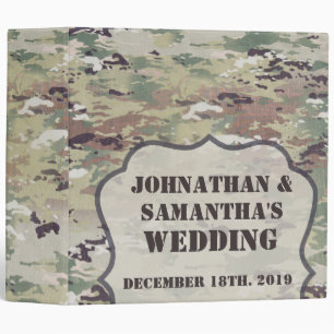 Personalized 2" Wedding Binder Army OCP Camo Unifo