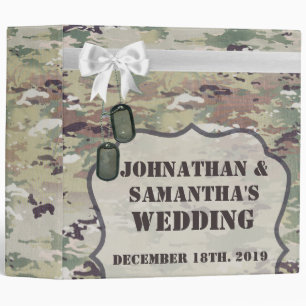 Personalized 2" Wedding Binder Army OCP Camo Unifo