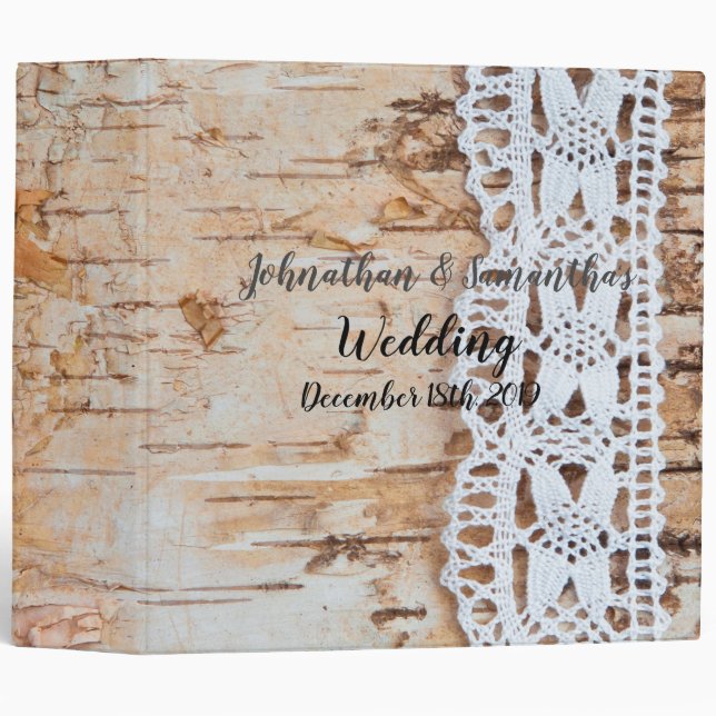Personalized 2" Wedding Binder country barn wood l (Front/Spine)