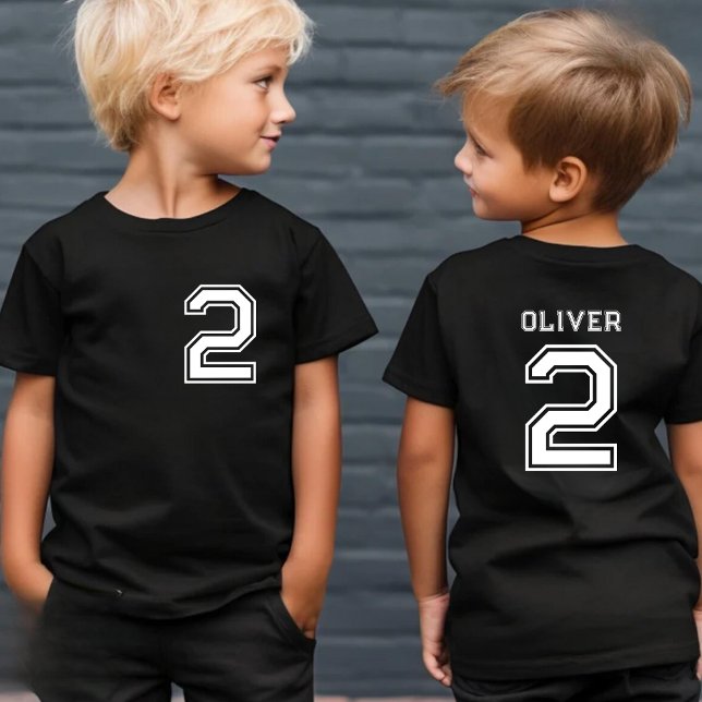 Personalized 2nd 3rd 4th 5th 6th Birthday Number Toddler T-shirt (Creator Uploaded)