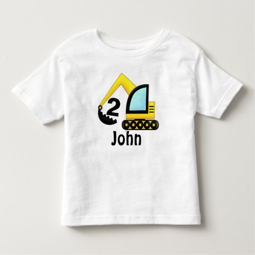 Personalized 2nd etc Construction Truck Tractor Toddler T_shirt