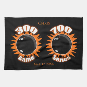 Personalized 300 Game & 700 Series Bowling Kitchen Towel