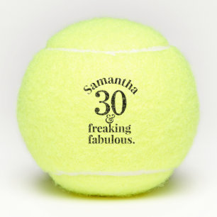 Personalized 30 & Fabulous Birthday Tennis Balls