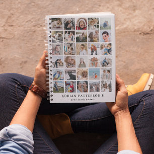 Personalized 30 Photo Collage Family Memories Year Planner