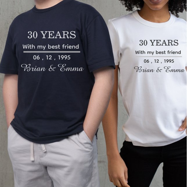 Personalized 30th Anniversary  For Couple matching T-Shirt (Creator Uploaded)