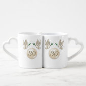 Personalized 30th Anniversary Gifts for Friends Coffee Mug Set (Back Nesting)
