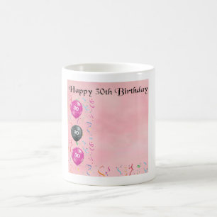 Personalized 30th Birthday Design Mug - Pink