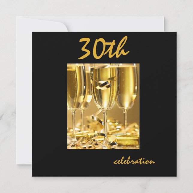 Personalized 30th Birthday Party Invitations (Front)
