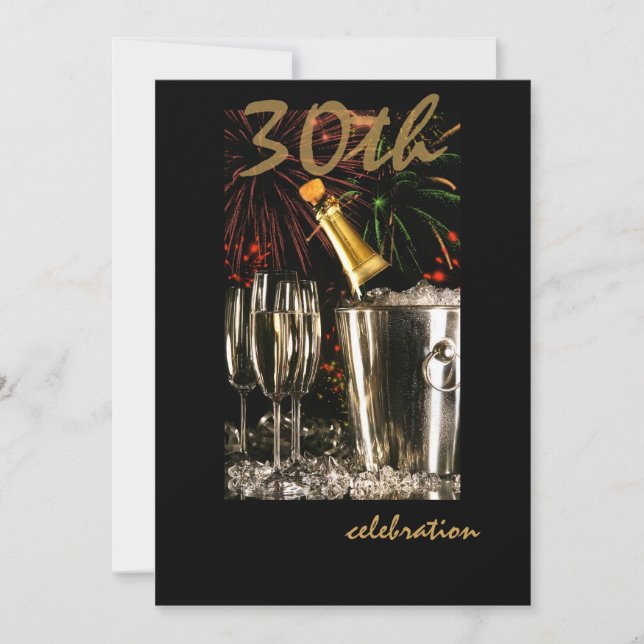 Personalized 30th Birthday Party Invitations (Front)