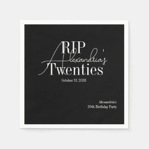 Personalized 30th birthday RIP 20s party Napkins