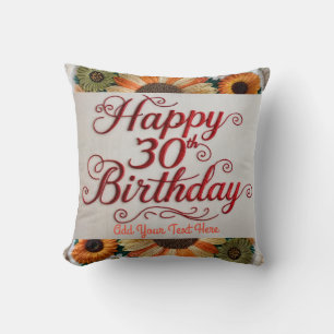 Personalized 30th Birthday Throw Pillow