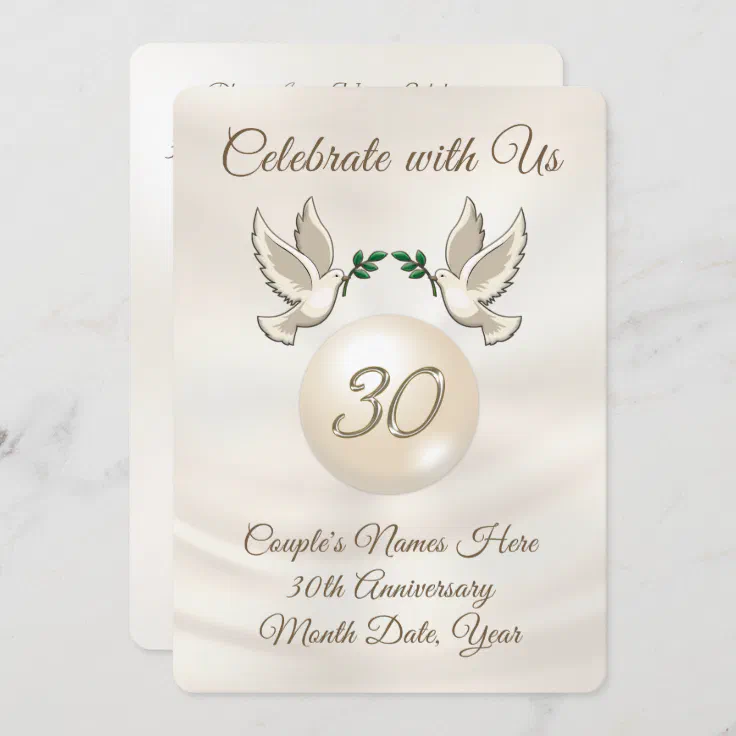 30th anniversary invitations