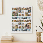 Personalized 32 Photo Collage Faux Canvas Print<br><div class="desc">Create Your Own Personalized 32 Photo Collage Canvas</div>