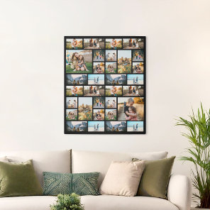 Personalized 32 Photo Collage Metal Print
